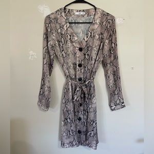 Mango snakeskin dress size small
